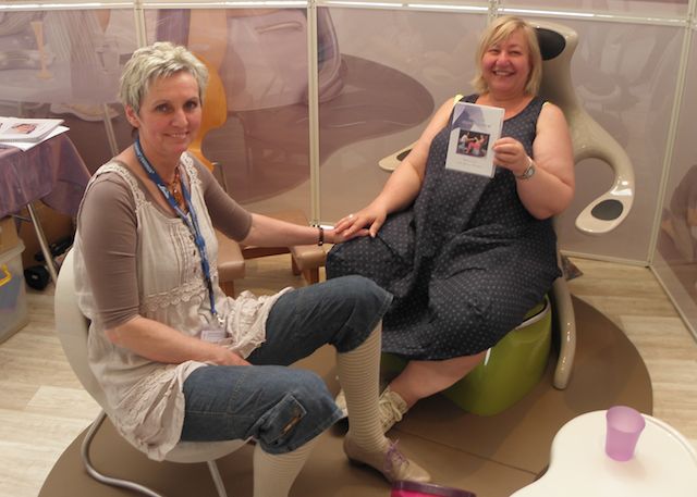 Photo of midwives at Prague trade display