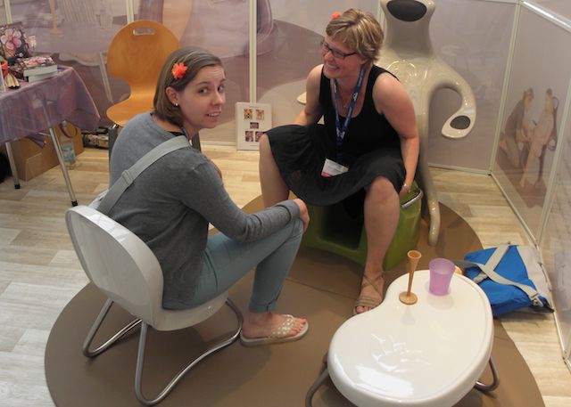 Photo of midwives at Prague trade display