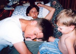 Partner listening to heart beat